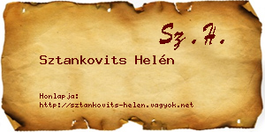 Sztankovits Helén névjegykártya